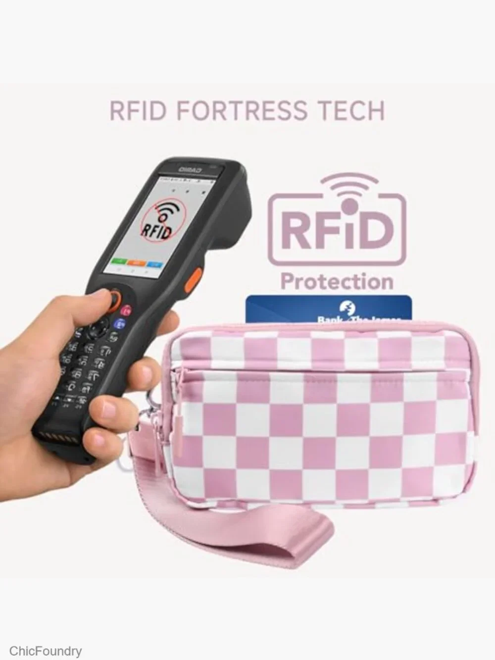 RFID Blocking Wristlet Wallet Crossbody Nylon